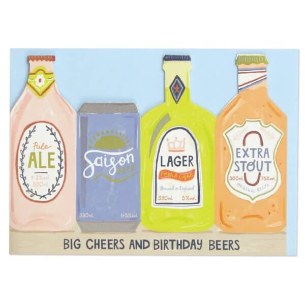 Big Cheers & Birthday Beers Card by raspberry blossom