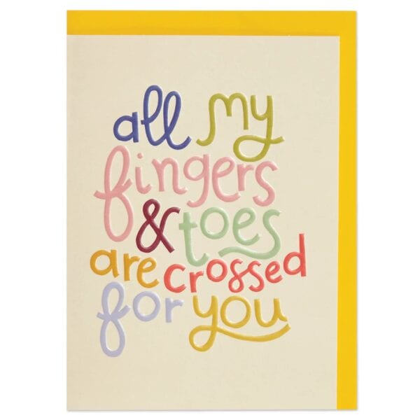 All my fingers and toes are crossed for you Card by Raspberry Blossom