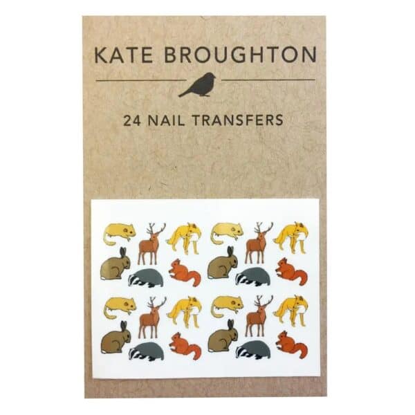 Woodland animals nail transfers by kate broughton