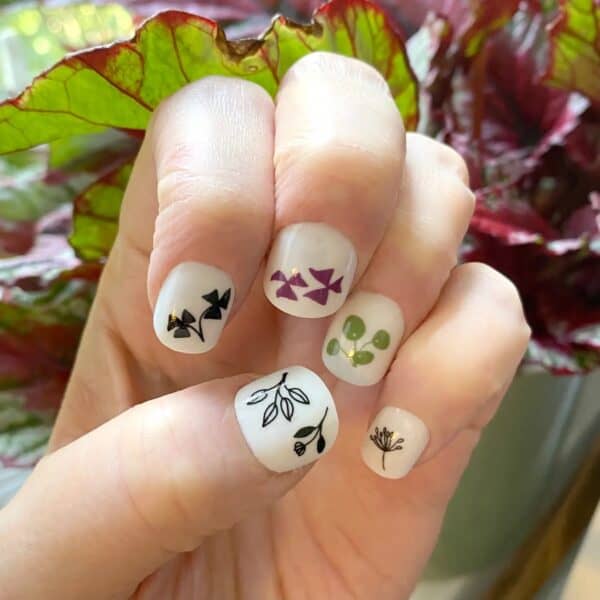Plant Nail Transfers by Kate Broughton