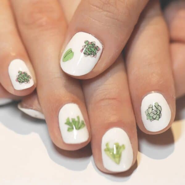 Succulent Nail Art Transfer By Kate Broughton