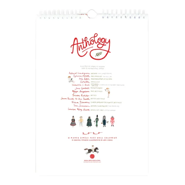 Anthology 2024 wall calendar by jade fisher