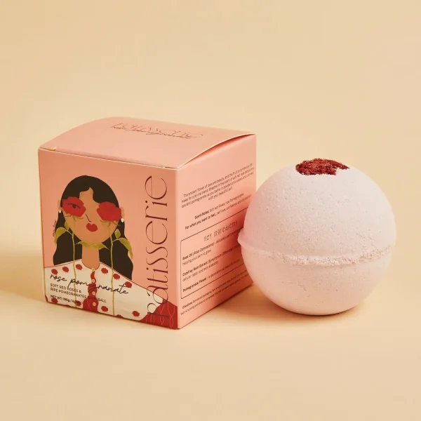 Rose Pomegranate Bath Ball By Patisserie Beauty