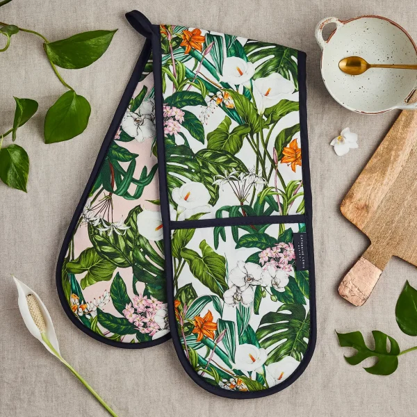 Palm house tropics oven gloves by catherine lewis design