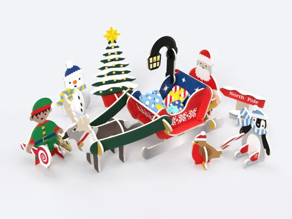 Santa's Midnight Sleigh Ride Playset By Play Press
