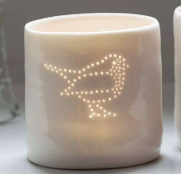 Robin Porcelain Tealight Holder by Luna Lighting