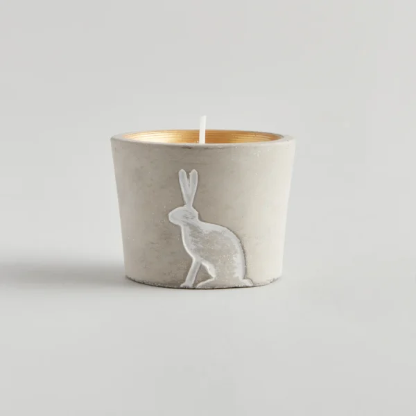 Winter Thyme Scented Winter Woodland Hare Pot Candle by ST Eval
