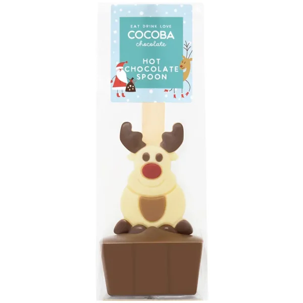 Christmas Reindeer Milk Chocolate Hot Chocolate Spoon by Cocoba