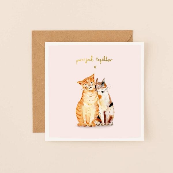 Purrfect Together Card by Louise Mulgrew