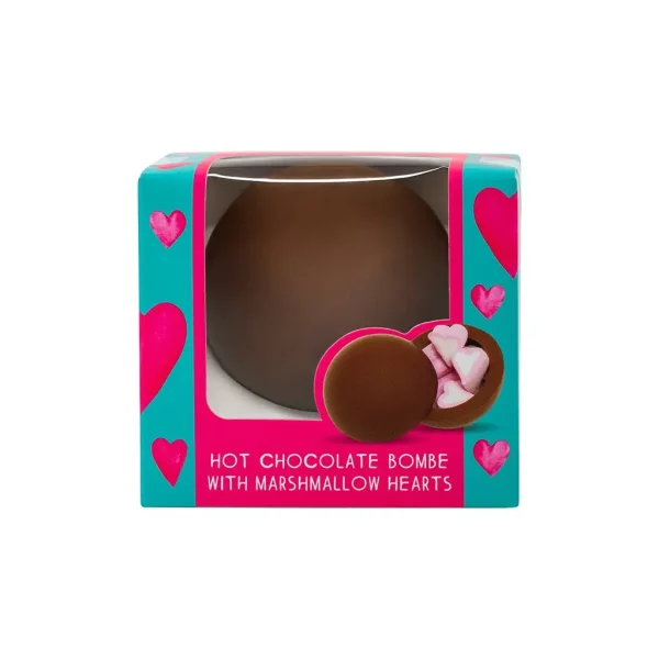 Hot Chocolate Bombe with Heart Marshmallows By cocoba