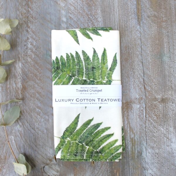Woodland Fern Tea Towel by Toasted Crumpet