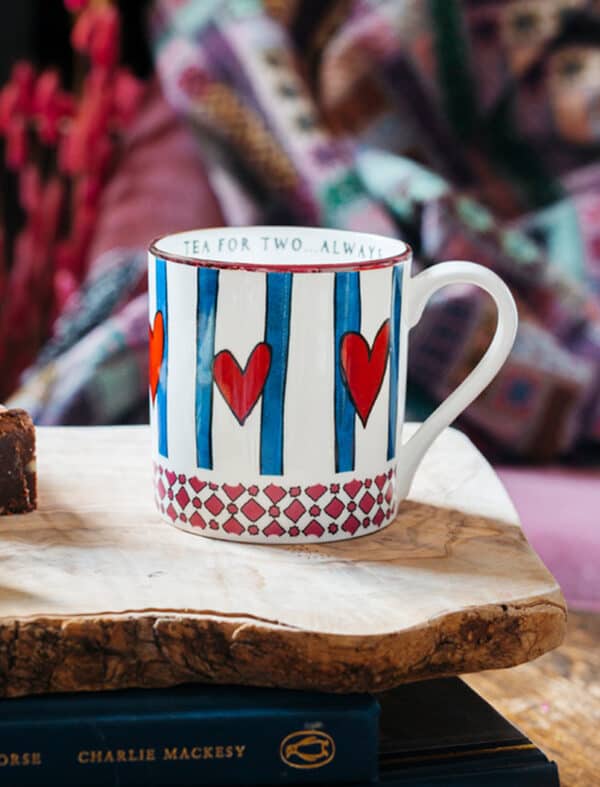 Hearts mug by Katie Cardew