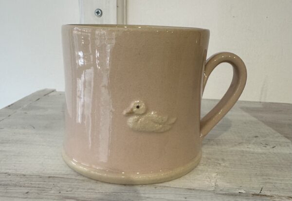 Pink duck mug by hogben pottery
