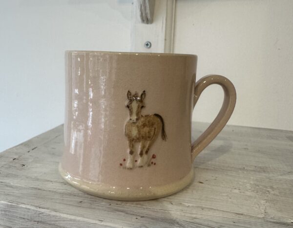 Pink pony mug by hogben pottery