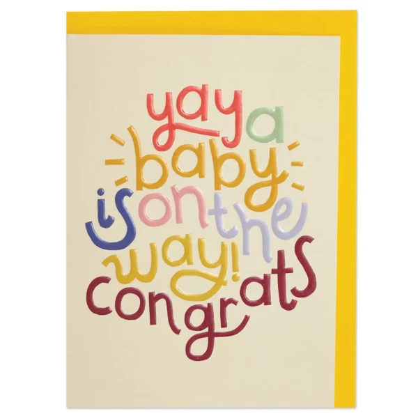 Yay a baby is on the way Card by Raspberry Blossom