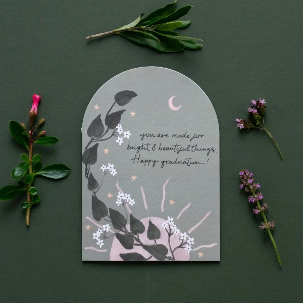 'Bright & Beautiful Things' Graduation Card By Hidden Pearl Studio