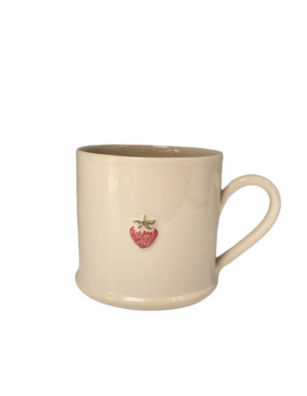 Strawberry Cream Mug By Hogben Pottery