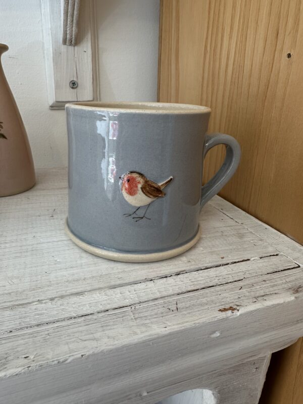 Blue robin mug by hogben pottery