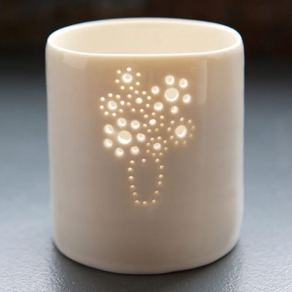 Bouquet porcelain tealight holder by luna lighting