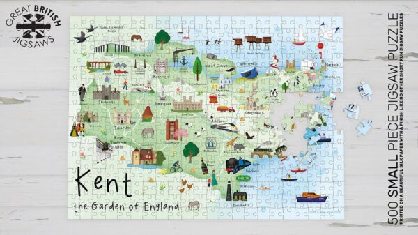Kent jigsaw puzzle by debbie draws maps