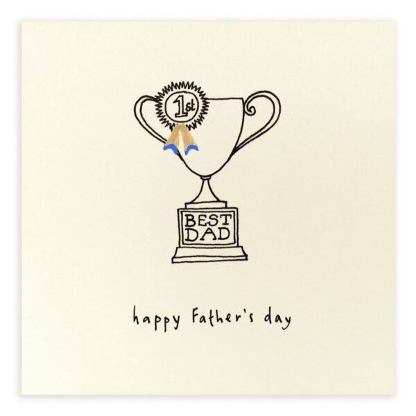Happy fathers day trophy card by ruth jackson