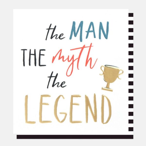 Man myth legend card by caroline gardner