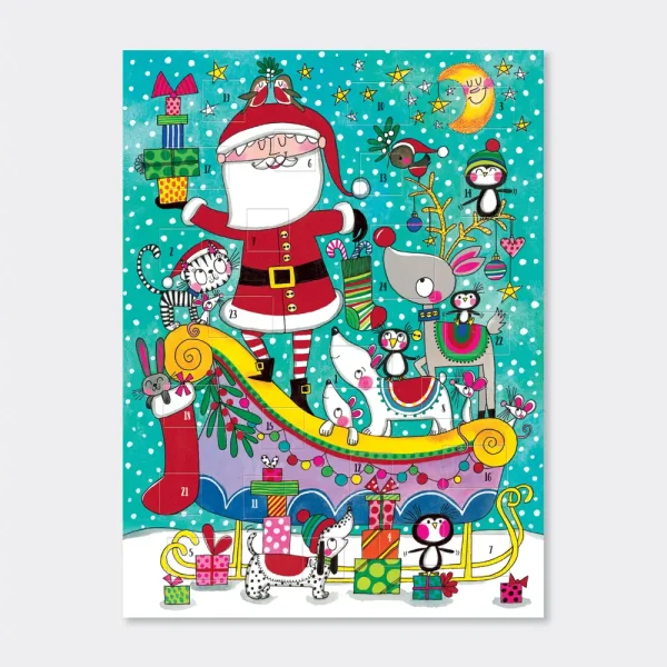 Santa on Sleigh Advent Calendar by Rachel Ellen Designs