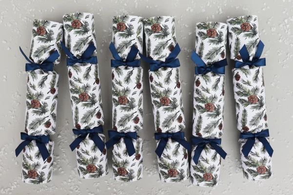 Pine Cone Spruce Luxury Christmas Crackers by Nancy & Betty