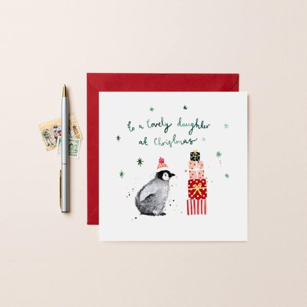 Lovely Daughter Penguin Card by Louise Mulgrew