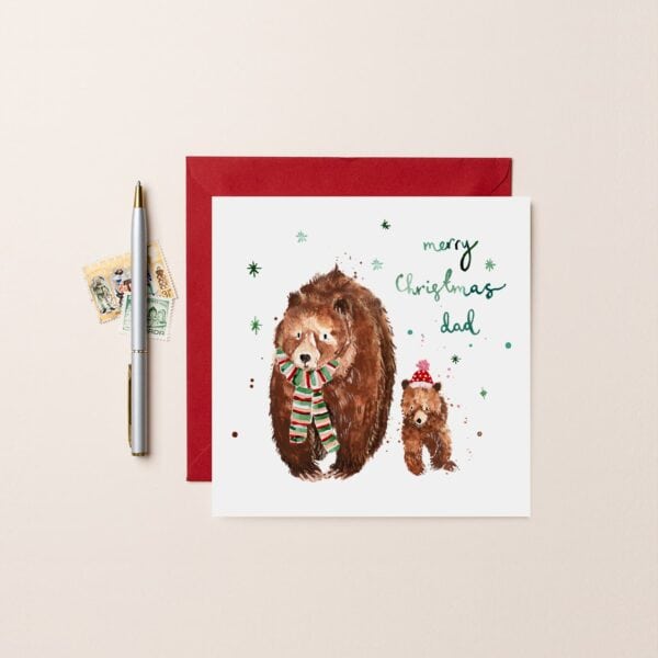 Dad Brown Bears Card by Louise Mulgrew