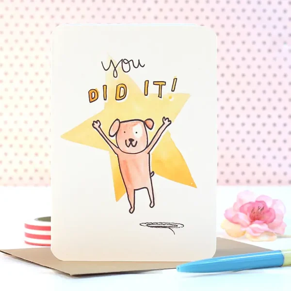 You Did It! Congratulations Card By Laura Skilbeck