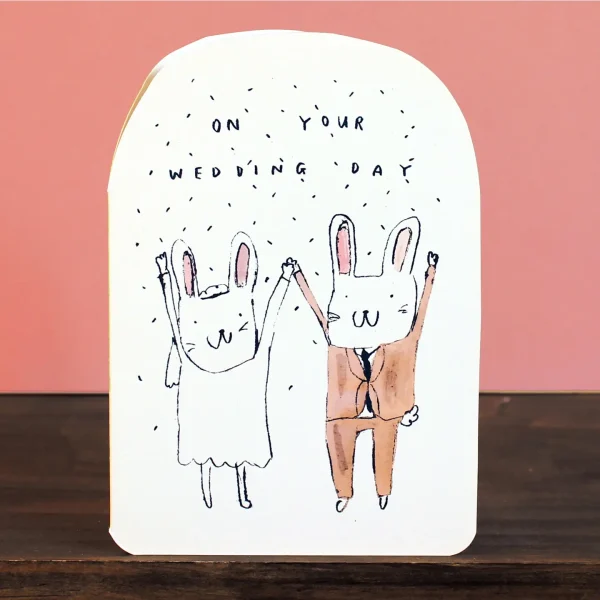 Wedding Day Bunnies Card By Laura Skilbeck