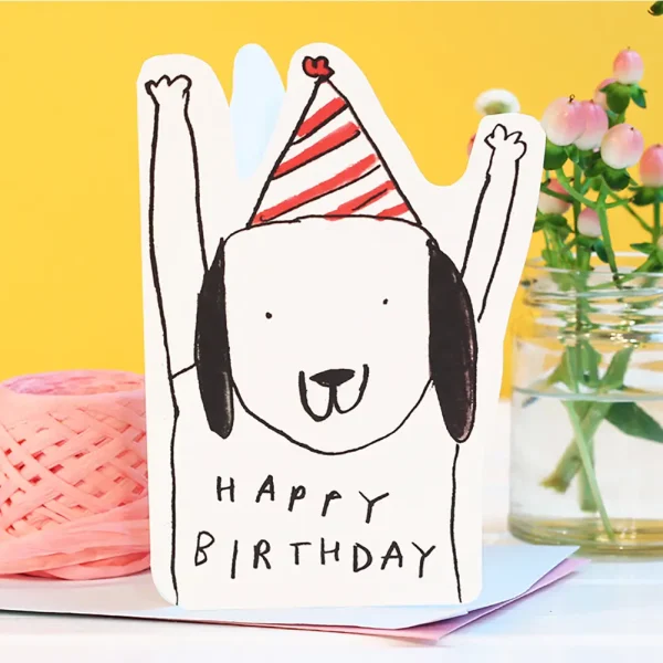 Cut-Out Dog Birthday Card By Laura Skilbeck