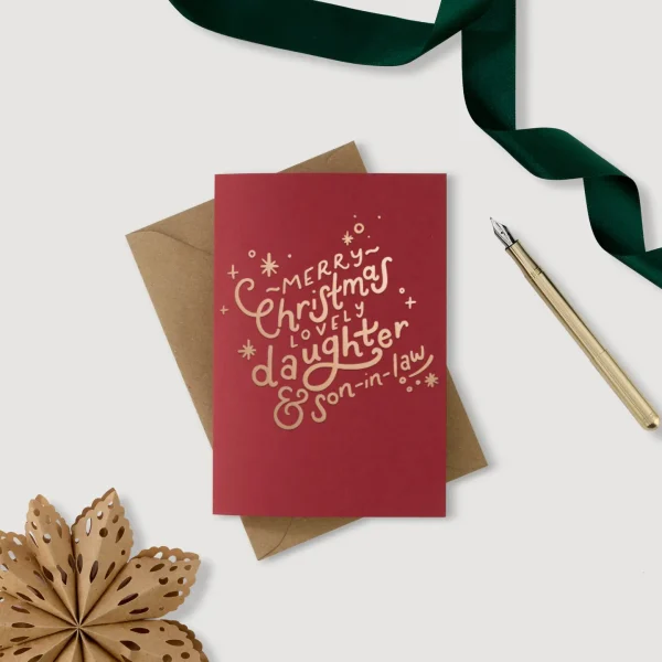 Merry Christmas Daughter & Son-in-Law Card by Hunter Paper Co