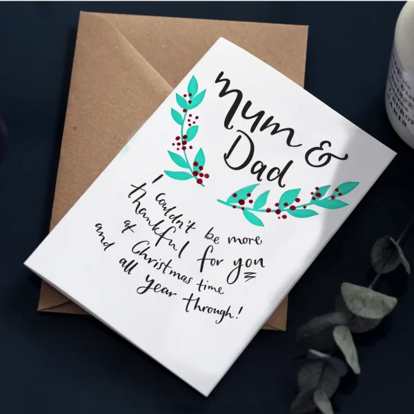 Mum & Dad Christmas Card by Hunter Paper Co