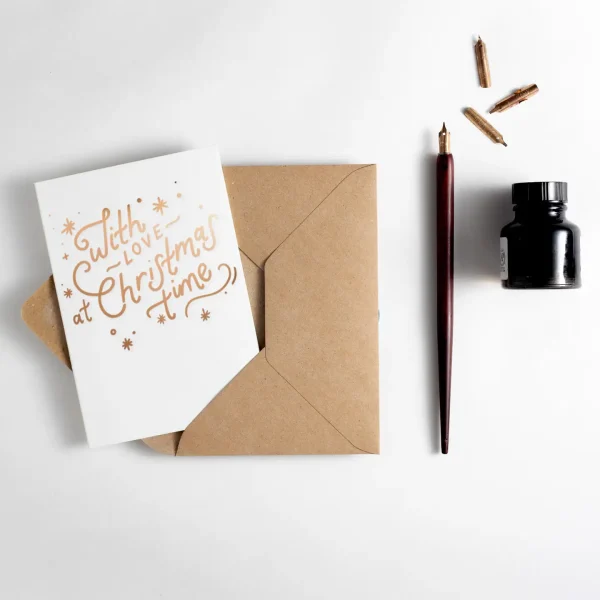 With Love at Christmas Card by Hunter Paper Co