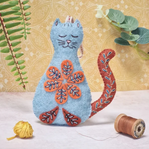 Folk Cat Felt Craft Mini Kit By Corinne Lapierre