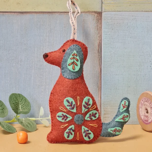 Folk Dog Felt Craft Mini Kit By Corinne Lapierre