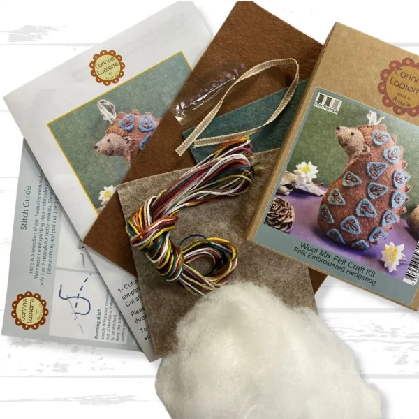 Folk Hedgehog Felt Craft Mini Kit By Corinne Lapierre