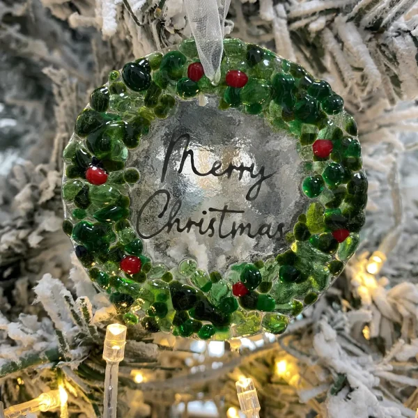 Handmade Glass Christmas Decoration By Pam Peters Design