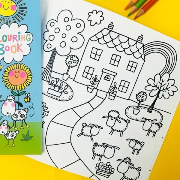 On the farm colouring book by rachel ellen