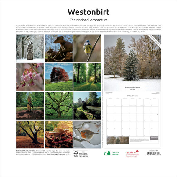 Westonbirt 2025 Calendar by Eco-Friendly Card Co