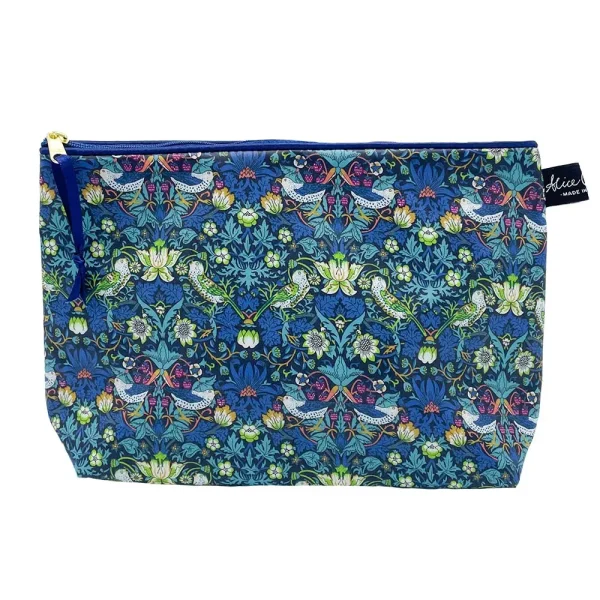 Liberty Matte Wash Bag Strawberry Thief Songbird By Alice Caroline