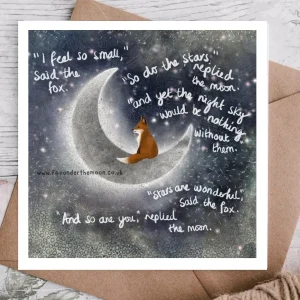 Greeting Cards - Fox Under The Moon