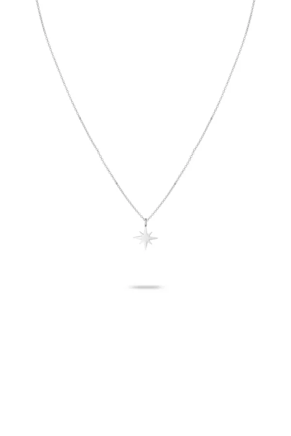 Silver stella star necklace by one & eight jewellery