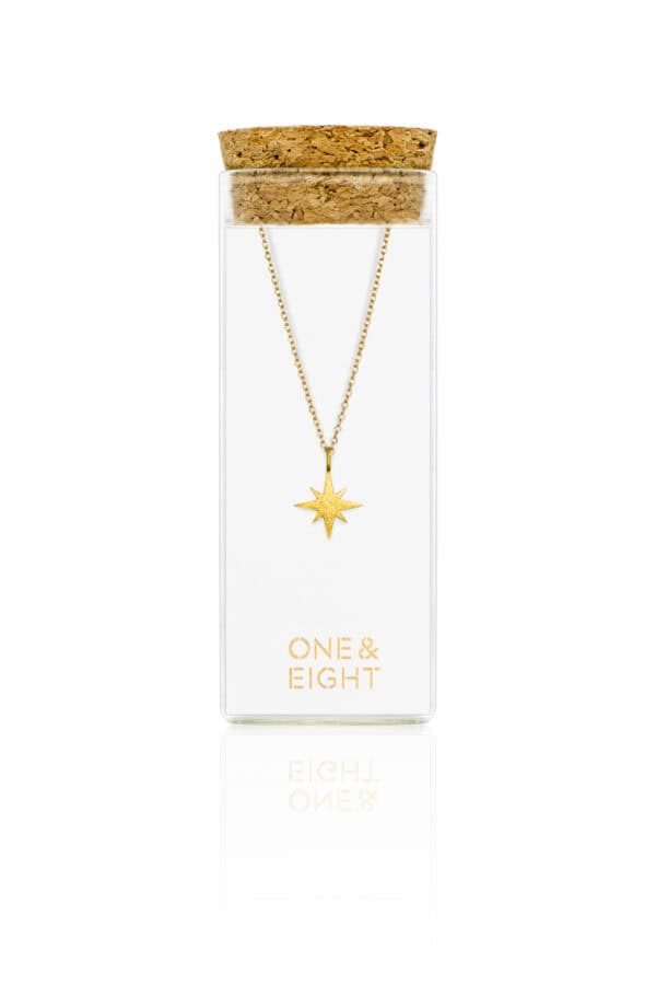 Gold Stella Star Necklace by One & Eight Jewellery