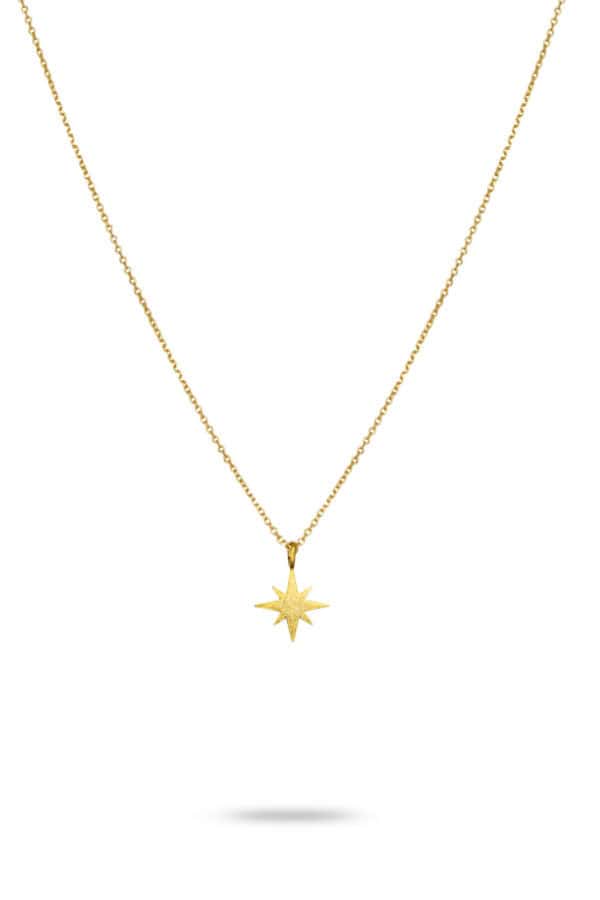 Gold Stella Star Necklace by One & Eight Jewellery