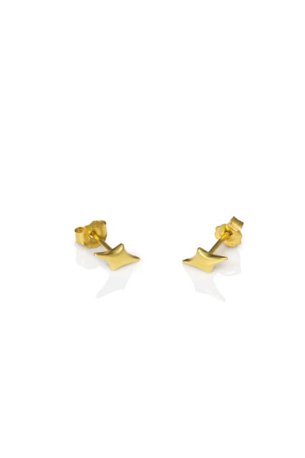 Gold Aurora Star Stud Earrings