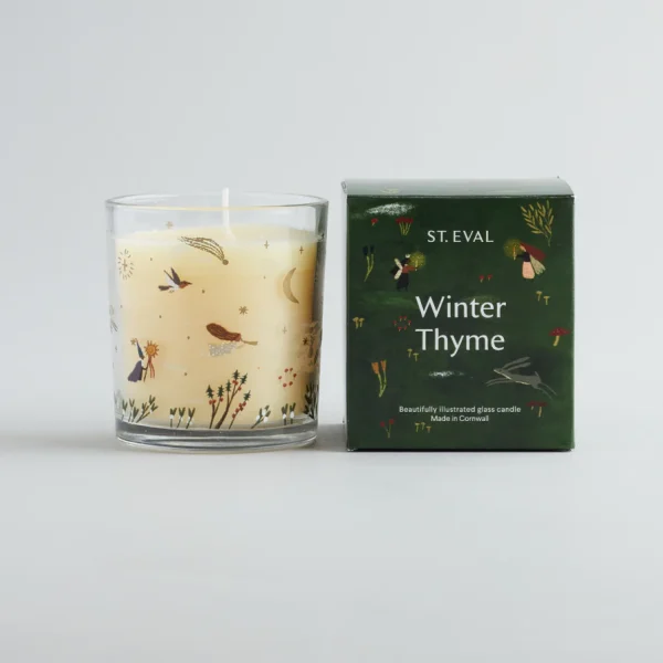 Winter Thyme Wonderland Glass Candle by ST Eval