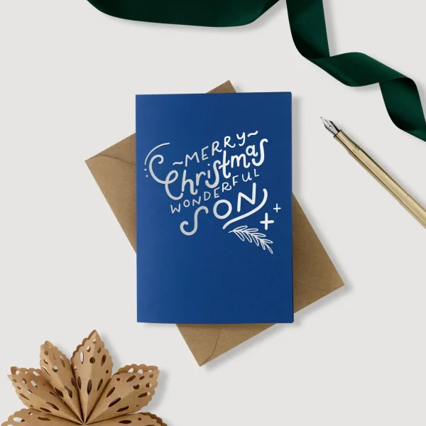 Merry Christmas Son Card by Hunter Paper Co